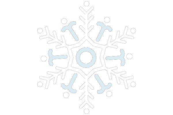 Chic Hand-Drawn Snowflake Illustration for Holiday Collections