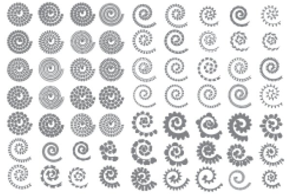 A Symphony of Geometric Patterns: A Collection of 24 Spiral Designs