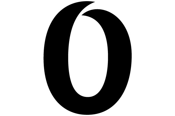 Bold Black Number 0