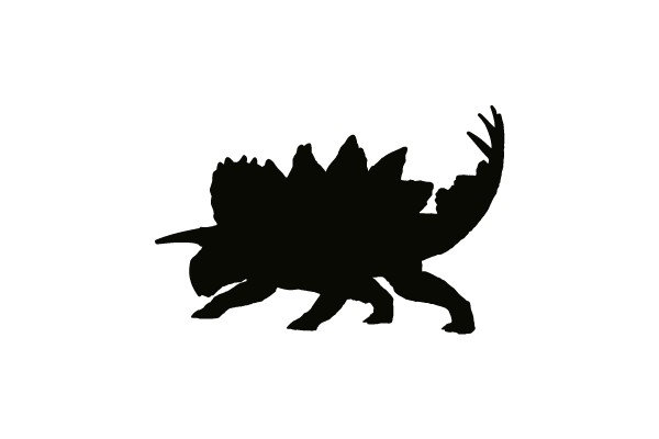 Silhouette of a Stegosaurus