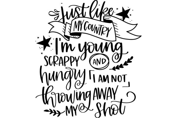 A Hand-Drawn Quote on the Joy of Youth and the Love for One's Country