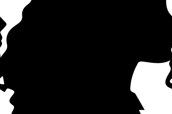 Silhouette of a Profiled Woman