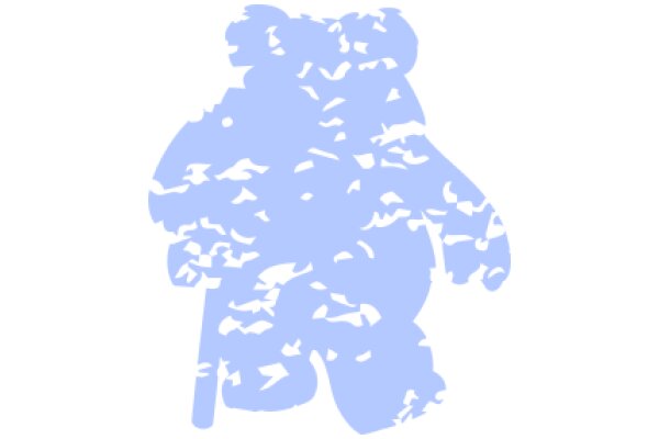 A Silhouette of a Bear with Snowflakes