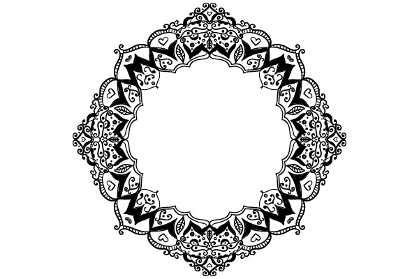 Ornate Flourish Mandala Frame