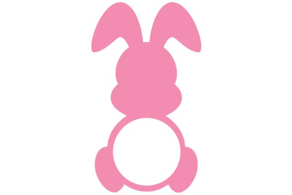 A Pink Bunny Logo on a White Background
