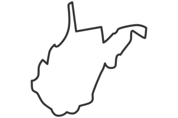 Simplistic Line Drawing of a State: A Minimalist Representation of a State's Boundaries