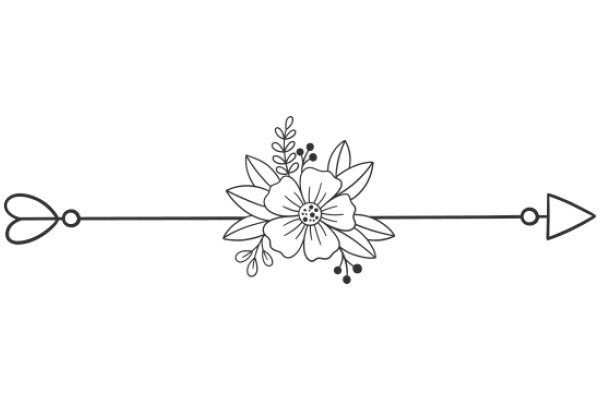 Simplicity in Design: A Flower and Arrow Emblem