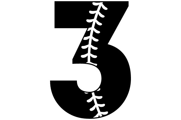 Baseball Stitched Number 3