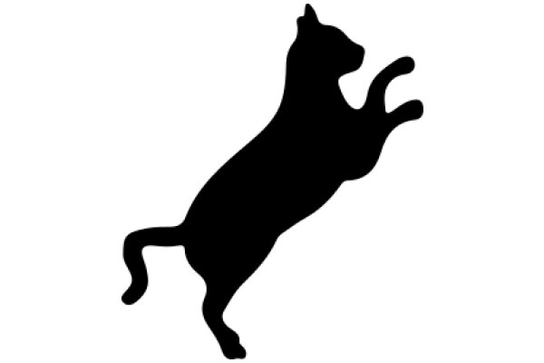 Silhouette of a Cat in Motion