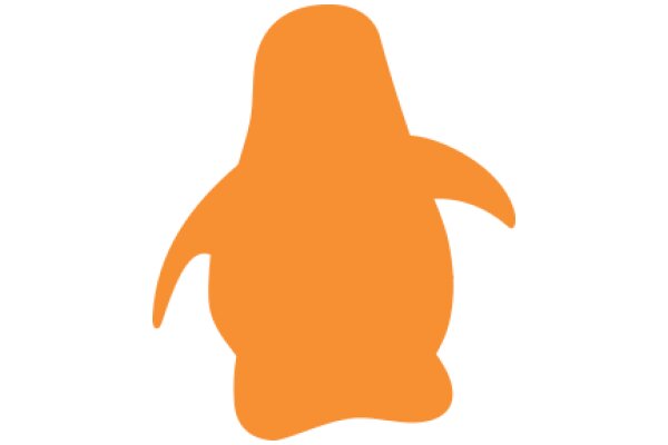 Vibrant Orange Penguin Icon