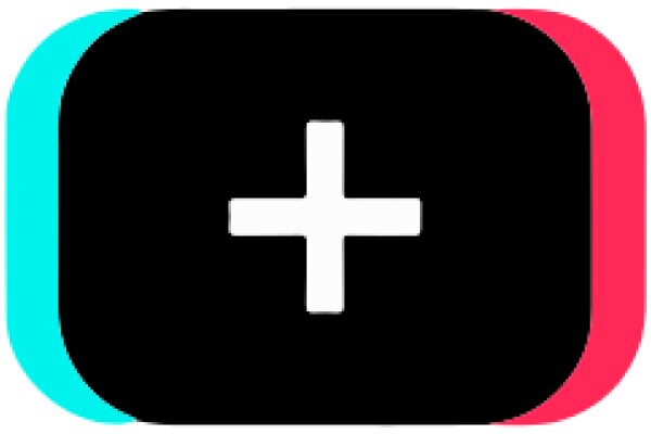 Digital Art: A Stylized Plus Sign with a Colorful Border
