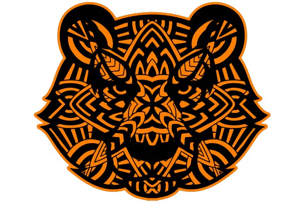 Vibrant Orange and Black Tiger Sticker