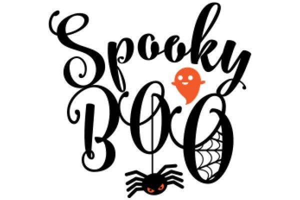 Spooky Boo: A Halloween-themed logo featuring a friendly ghost, a spider, and a web.