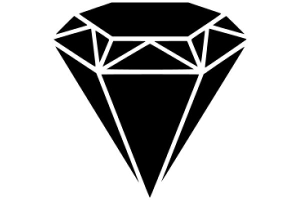 Stylized Diamond Icon with Design