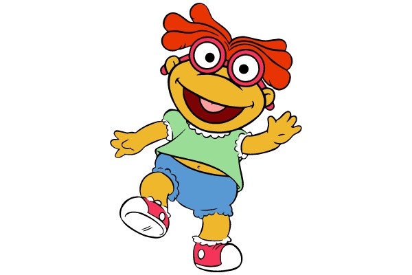 Cheerful Character in Playful Pose