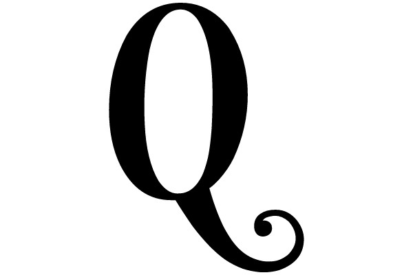 Elegant Serif Letter Q