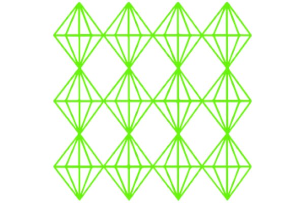 Vibrant Geometric Pattern in Lime Green