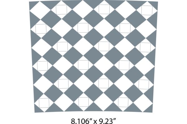 Gray Checkered Pattern with Dimensions