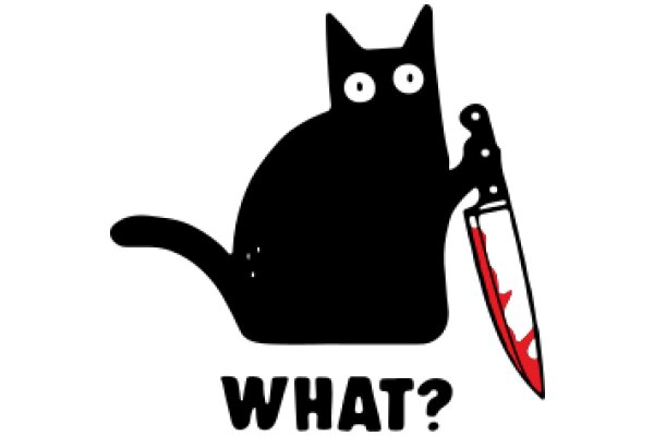 Whimsical Feline with a Knife: A Surprising Pairing
