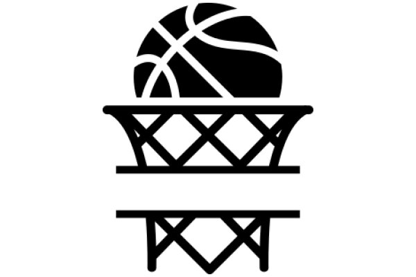 Logo of a Basketball and Basket
