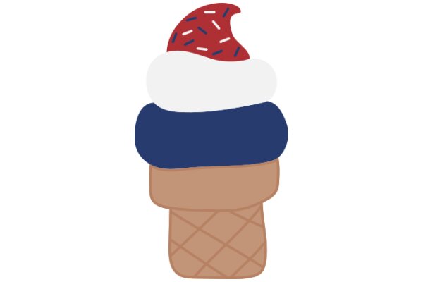 A Delightful Ice Cream Cone with a Festive Topping