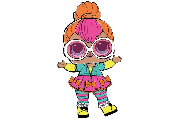 Fashionable Doll with Vibrant Accessories