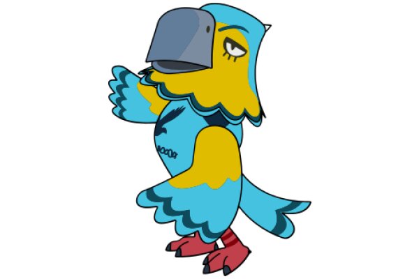 Vibrant and Friendly: A Colorful Cartoon Bird