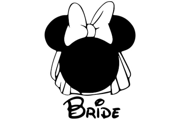 A Charming Illustration of Minnie Mouse from Disney, with the word 'Bride' written below her.
