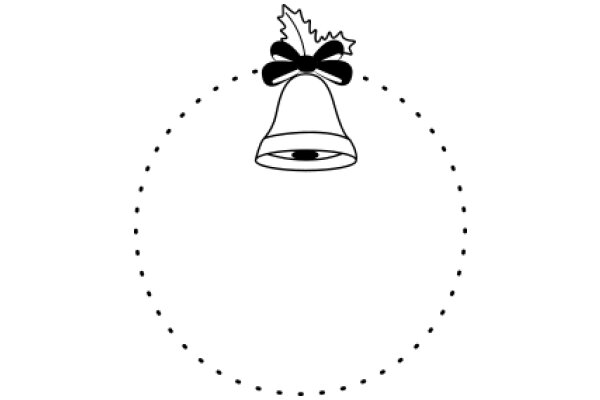A Festive Holiday Decoration: A Bell with a Bow