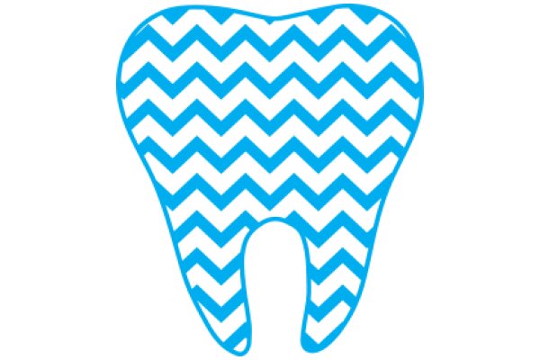 Stylized Blue and White Chevron Pattern on a Toothbrush Design