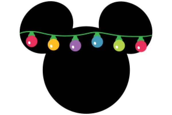 Mickey Mouse Ear Decoration with Colorful Christmas Balls