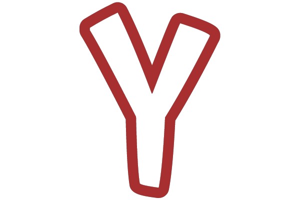 Simple Line Drawing: The Letter Y
