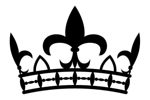 Fleur-de-lis Crown Silhouette
