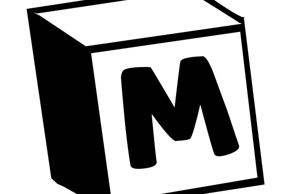 Block with 'M' Symbol