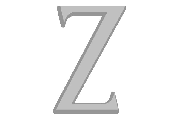 Gray Letter Z