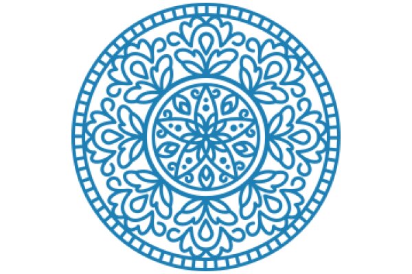 Stylized Blue Floral Pattern