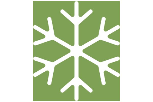Simplistic Green Snowflake Icon