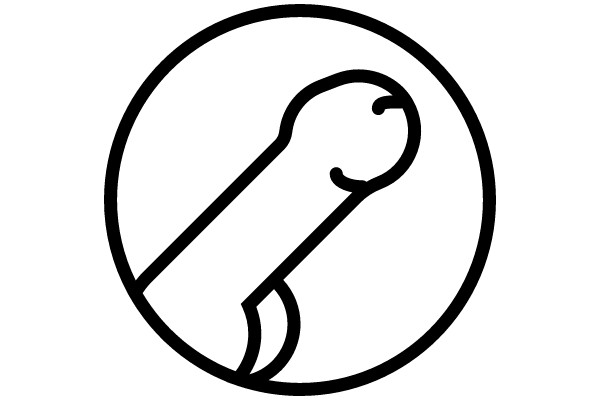 A no pin badge symbol on a white background.