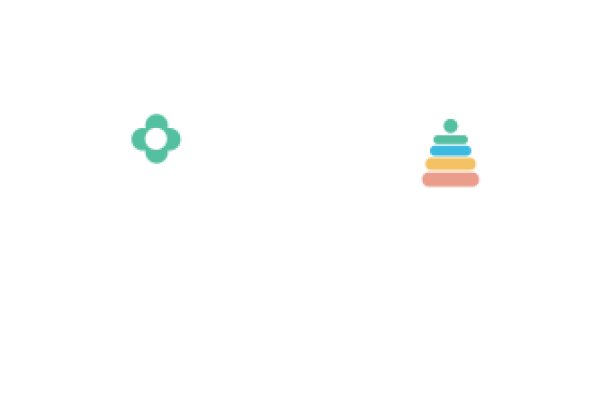 A Simple, Colorful Scene with a Flower and a Stack of Blocks