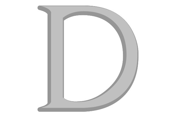 Gray Letter D