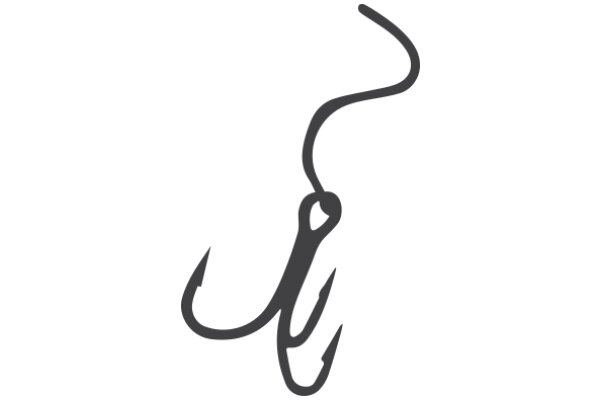 Stylized Black Hook and Line Artwork