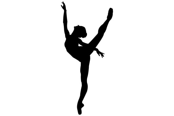 Elegant Silhouette of a Ballerina in Motion