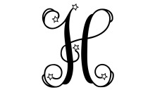 Stylized Monogram with Star Accents
