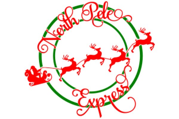 Holiday-Themed Logo for 'North Pole Express'