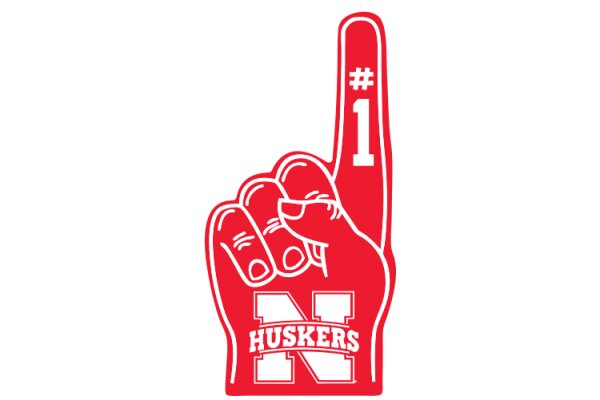 Celebrating NU with a Giant Number One Finger