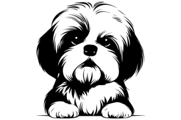 Adorable Illustration of a Shaggy Dog