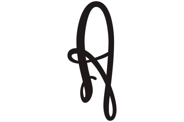 Stylized Black Letter 'Y' with a Swirl Design