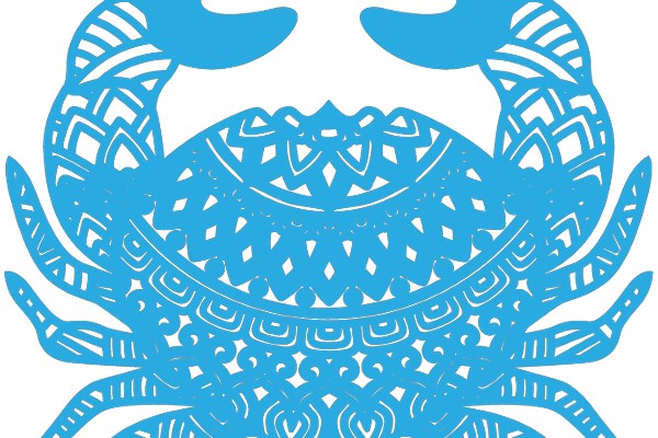 Stylized Blue Lobster Design