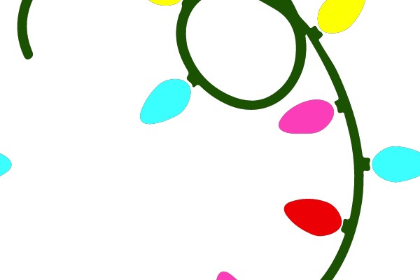 Colorful Christmas Lights Ornament