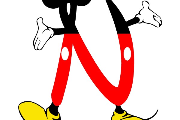 Mickey Mouse Letter N